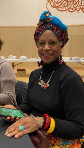 Donna Maxey in traditional African attire